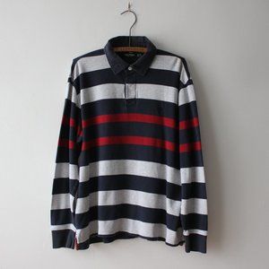 Nautica Striped Long Sleeves Polo Shirt